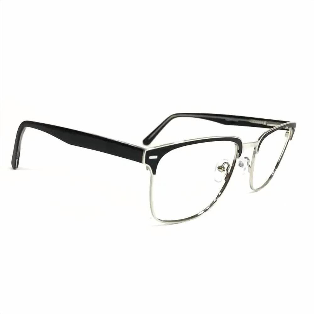NEW ALBERTO ROMANI men's ar20201 square eyeglasses in black silver